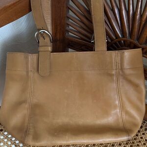 Coach Tan Leather Shoulder Bag